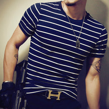 Load image into Gallery viewer, 2020 Summer Fashion Men's T Shirt Casual Patchwork Short Sleeve T Shirt Mens Clothing Trend Casual Slim Fit Hip-Hop Top Tees 5XL