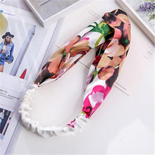 Load image into Gallery viewer, New Fashion Popular Personality Hair Band Handmade Cloth Satin Elastic Cross Headband Headdress Female Hot Sale Jewelry Wholesal