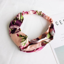 Load image into Gallery viewer, New Fashion Popular Personality Hair Band Handmade Cloth Satin Elastic Cross Headband Headdress Female Hot Sale Jewelry Wholesal