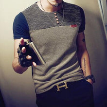 Load image into Gallery viewer, 2020 Summer Fashion Men&#39;s T Shirt Casual Patchwork Short Sleeve T Shirt Mens Clothing Trend Casual Slim Fit Hip-Hop Top Tees 5XL
