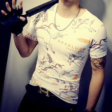 Load image into Gallery viewer, 2020 Summer Fashion Men&#39;s T Shirt Casual Patchwork Short Sleeve T Shirt Mens Clothing Trend Casual Slim Fit Hip-Hop Top Tees 5XL
