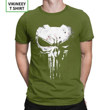 Load image into Gallery viewer, The Skull Punisher Men T Shirt Supper Hero Fitness Streetwear Memento Mori Humorous Tees Short Sleeve T-Shirt 100% Cotton
