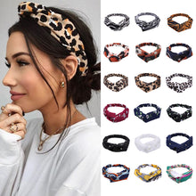 Load image into Gallery viewer, Fashion Women Summer Autumn Suede Headband Vintage Cross Knot Elastic Hair Bands Soft Solid Girls Hairband Hair Accessories
