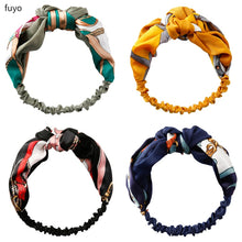 Load image into Gallery viewer, Top Knot Turban Headband Elastic Hairband Hair Accessories for Girls No Slip Stay on Knotted Head band Hair Band for Women
