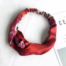Load image into Gallery viewer, New Fashion Popular Personality Hair Band Handmade Cloth Satin Elastic Cross Headband Headdress Female Hot Sale Jewelry Wholesal
